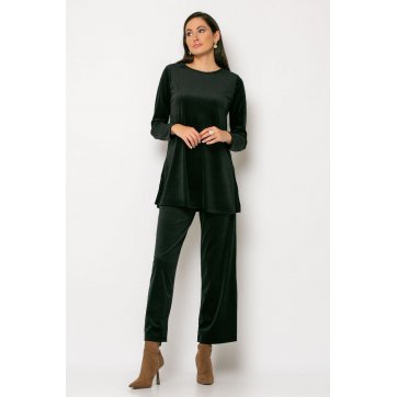 noobass Trousers set with Velvet Blouse